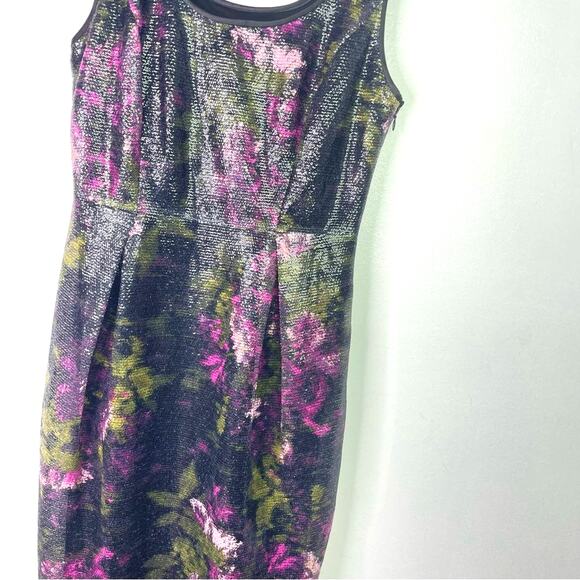 Donna Ricco Sequin Floral Dress Purple Black 4 New! - Picture 10 of 10
